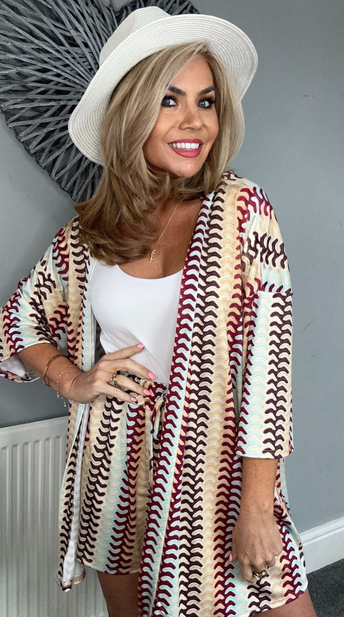 Phoebe short and cover up brown