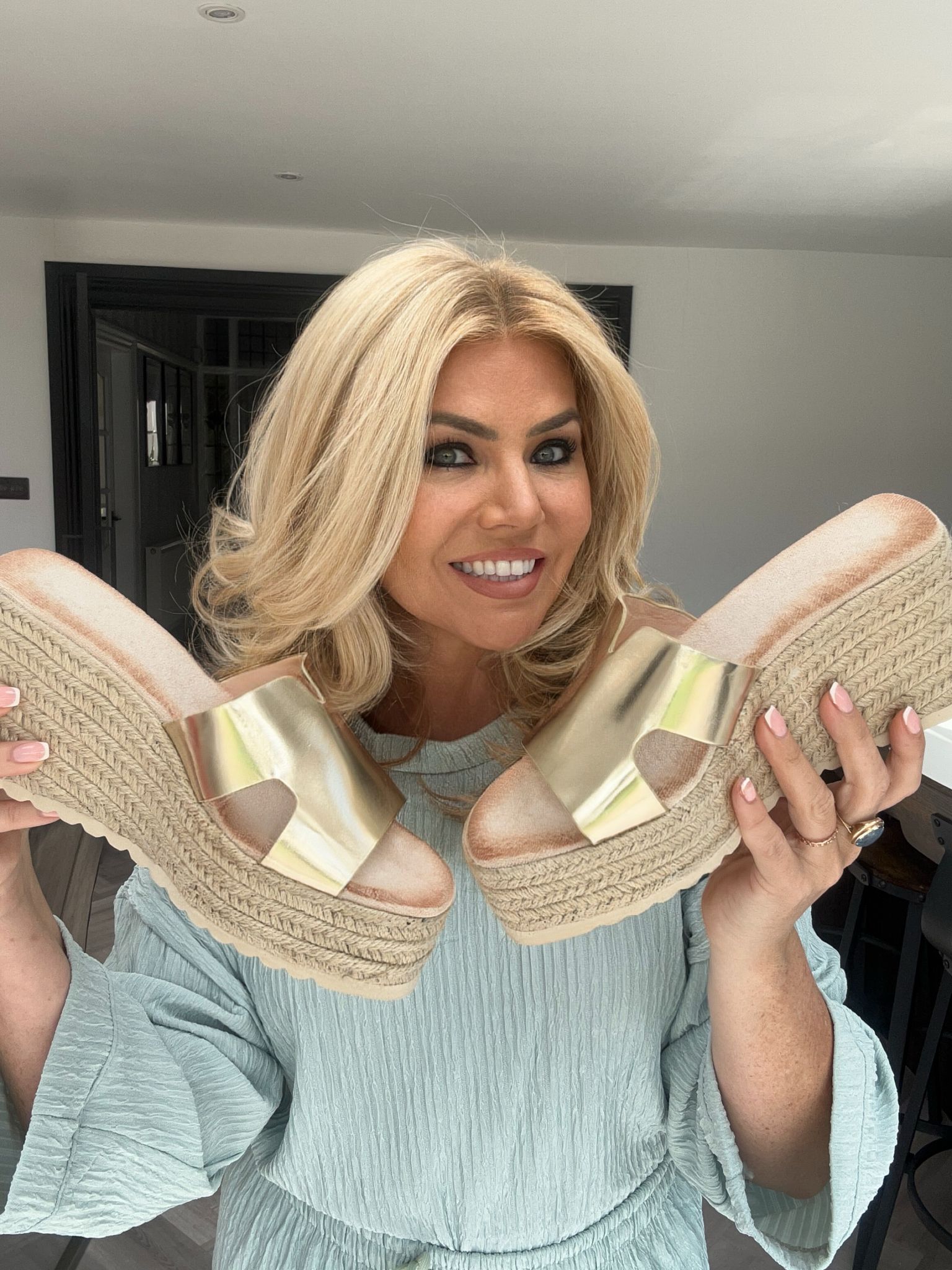 ‘Goldie’ wedged shoes