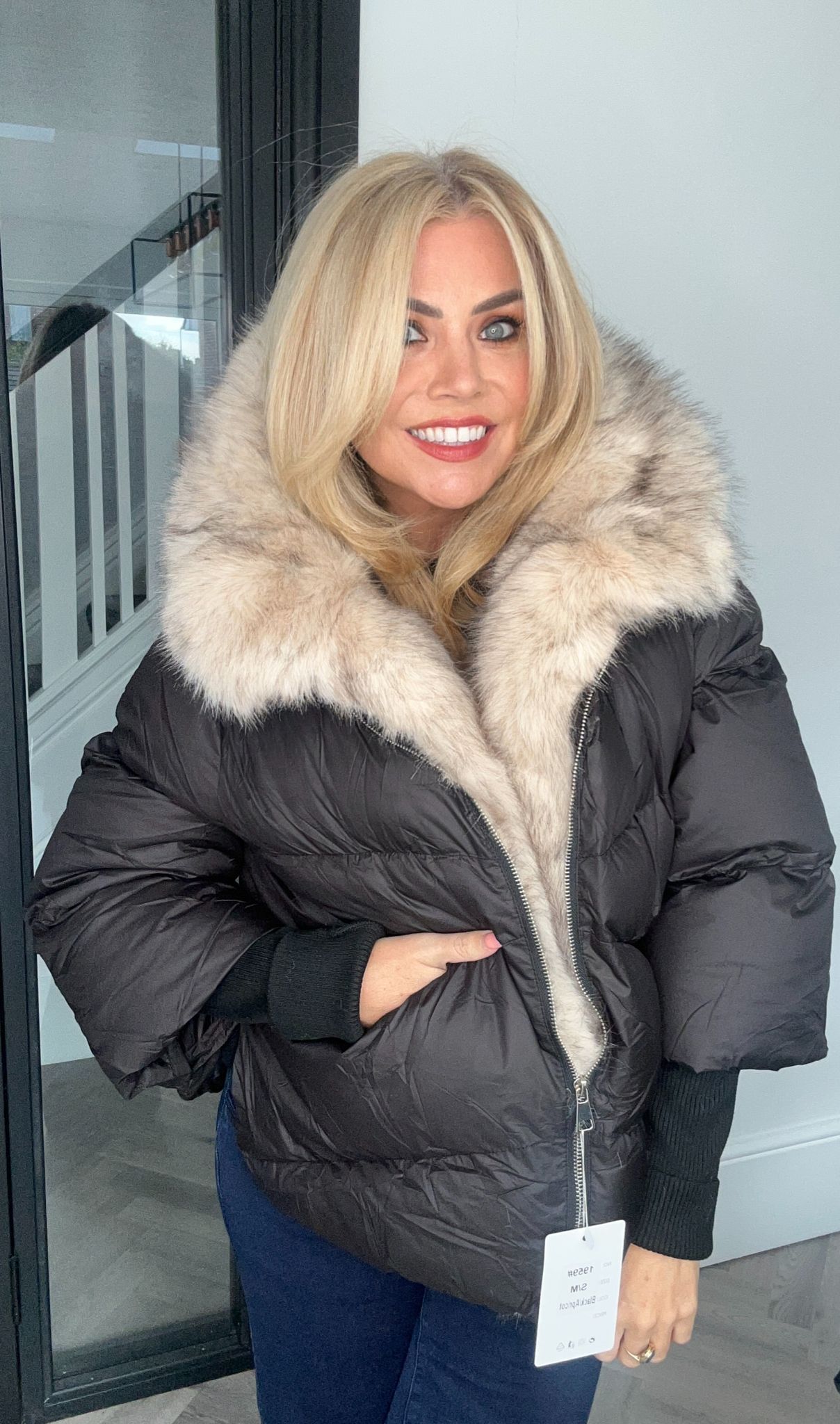Roxy faux fur padded coat