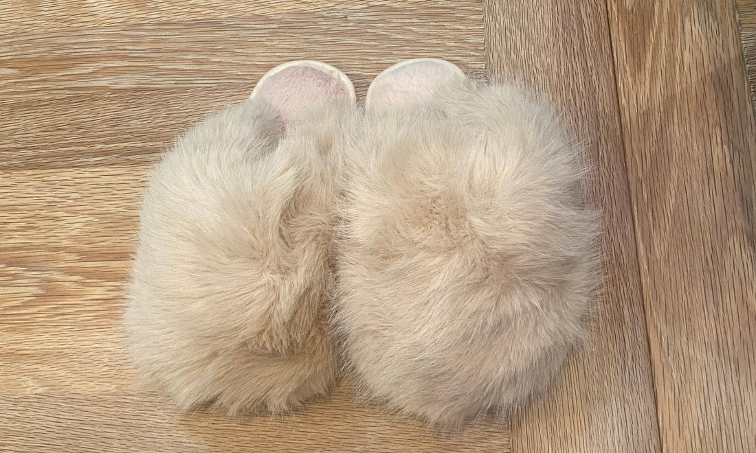 Pom Pom slipper biege