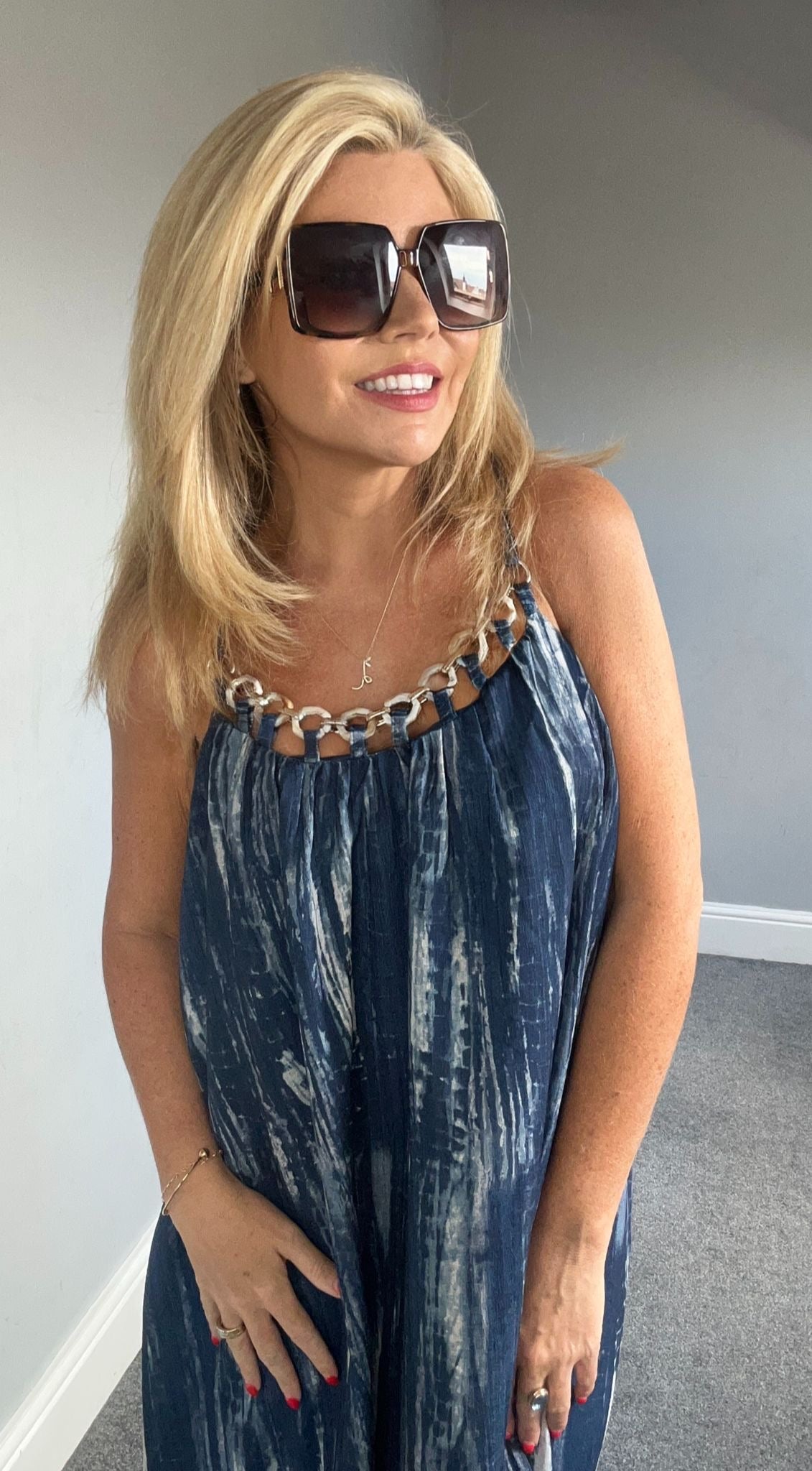 Marie the dye maxi blue