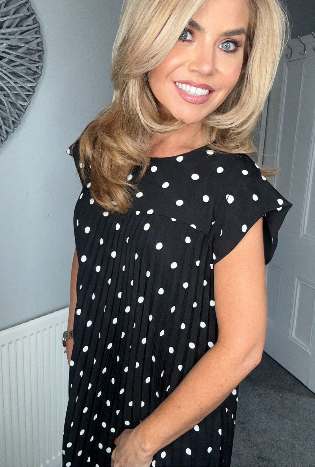 Tash spot pleat maxi