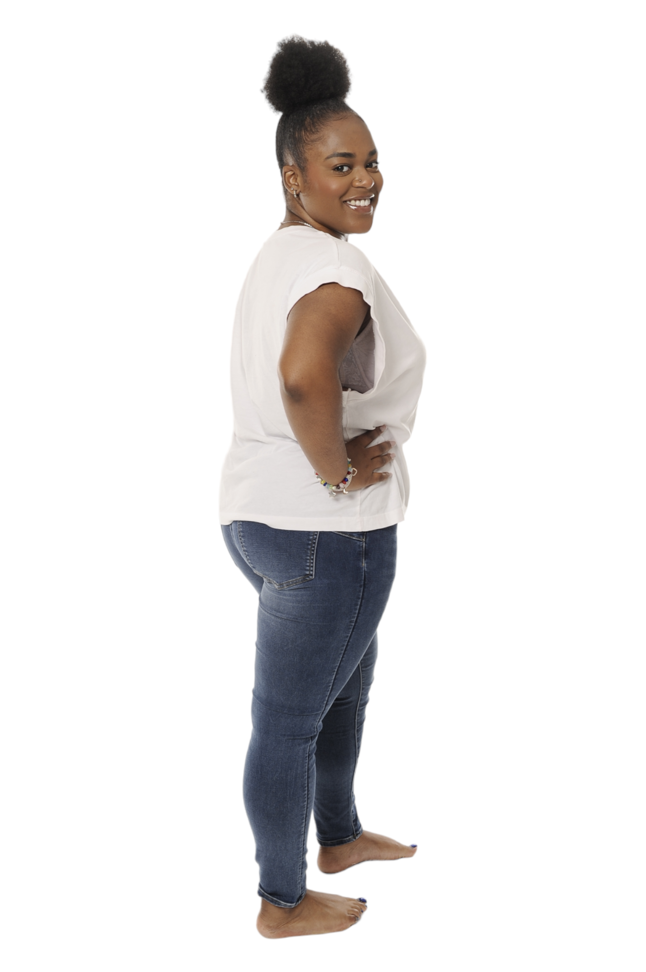 Plus size dark blue jeans cheap