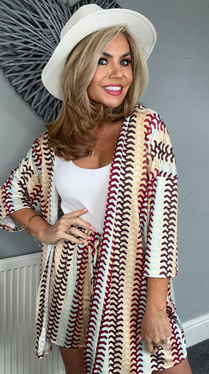 Phoebe short and cover up brown