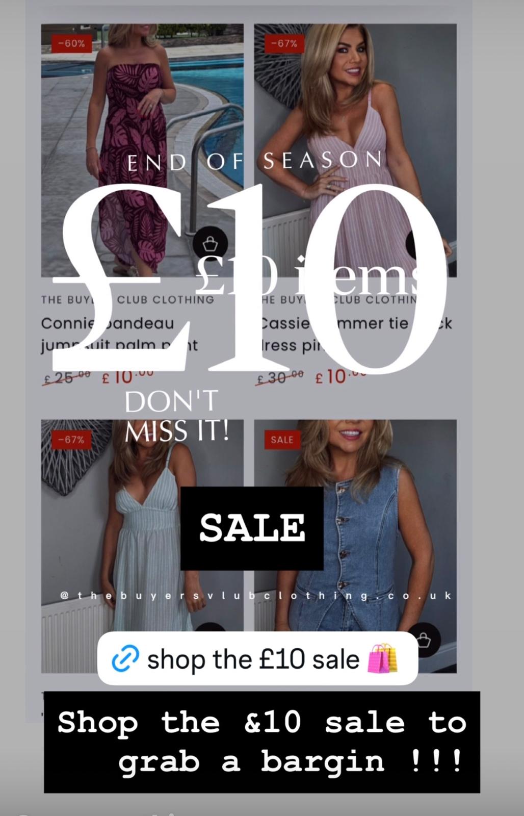 £10 sale