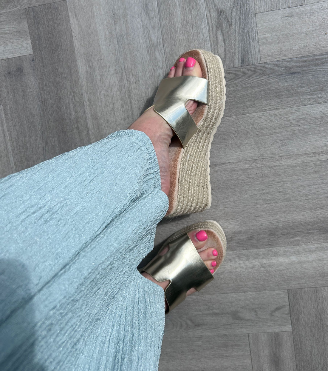‘Goldie’ wedged shoes