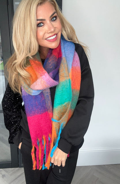 Check large scarf brights