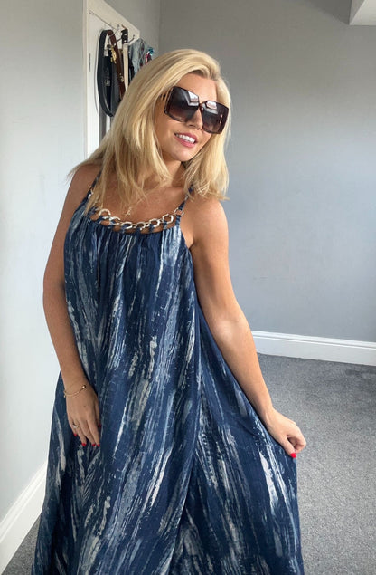 Marie the dye maxi blue