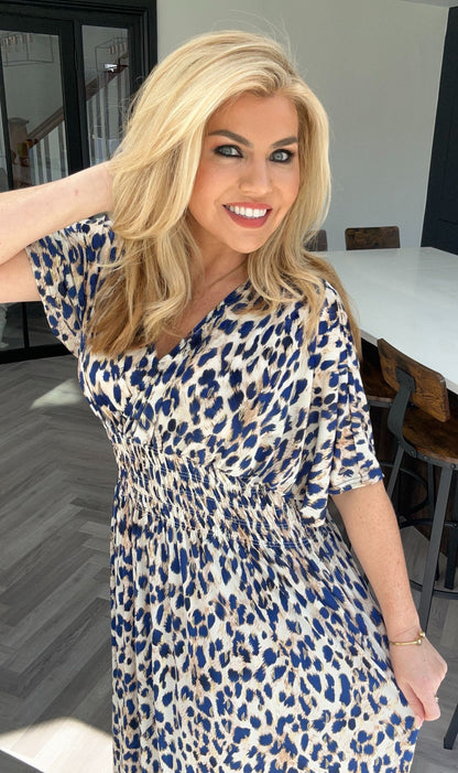 Magic dress animal print blue