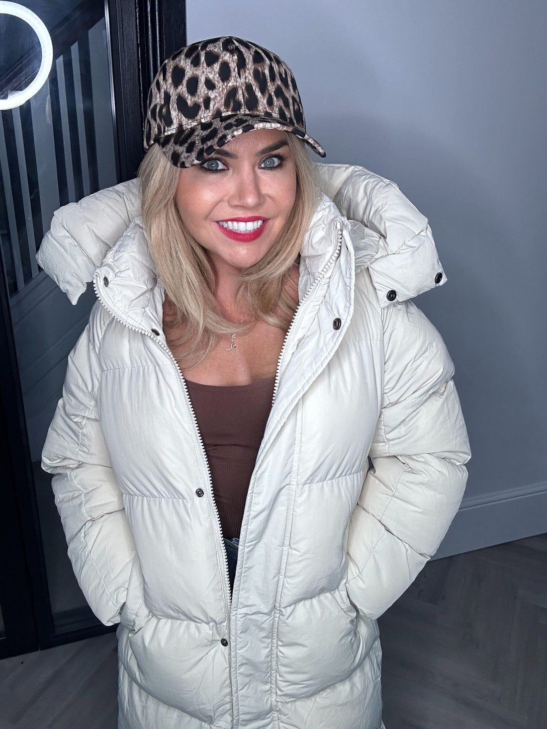 Leopard print cap