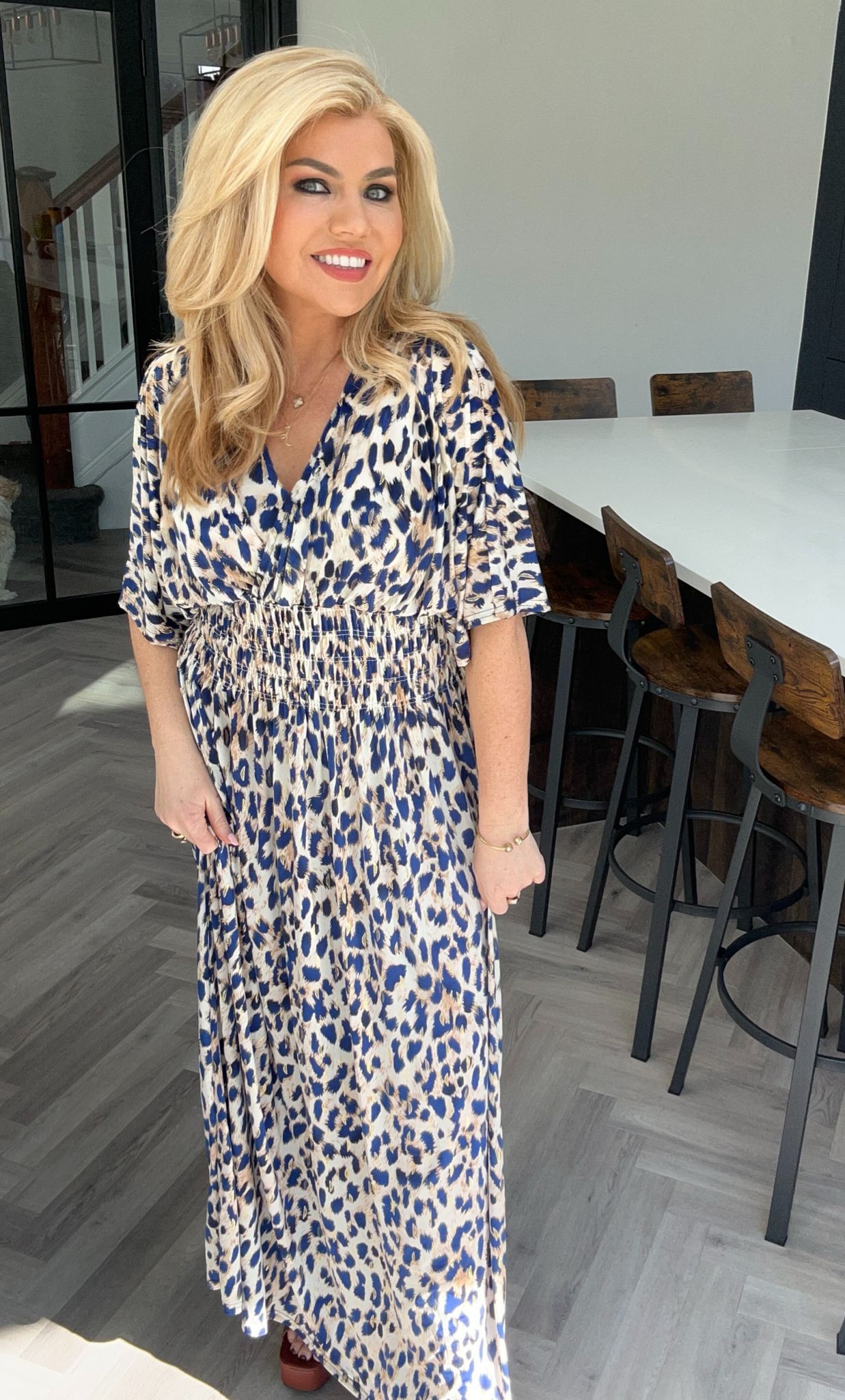 Magic dress animal print blue
