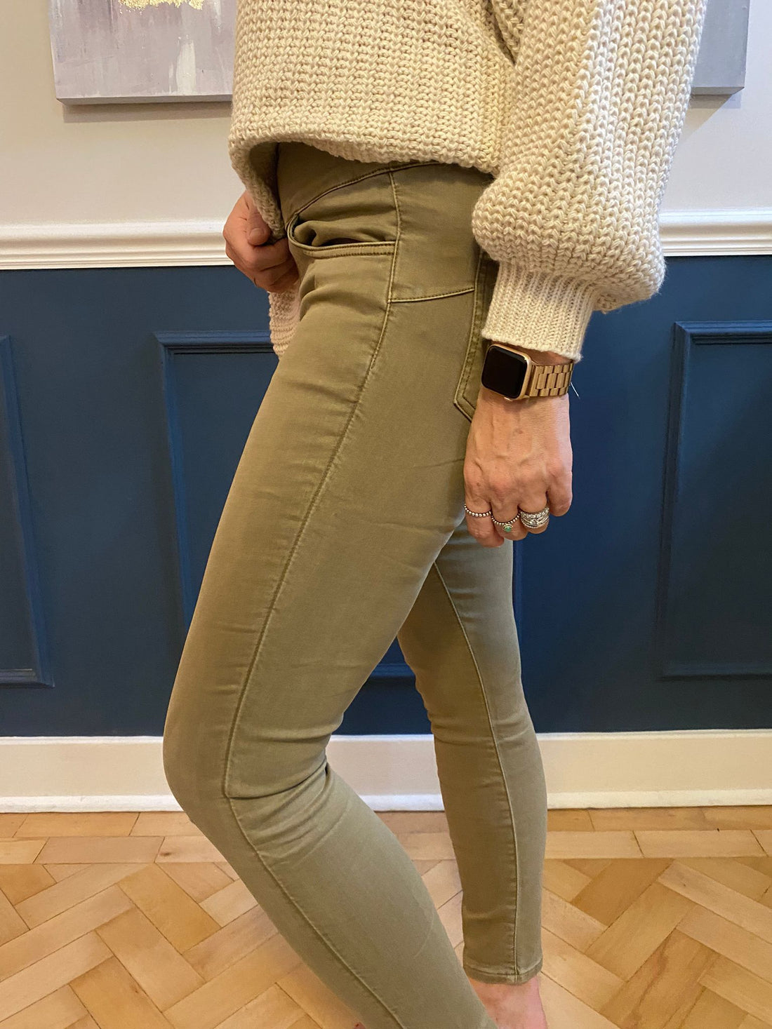The Jade Jeans in soft khaki