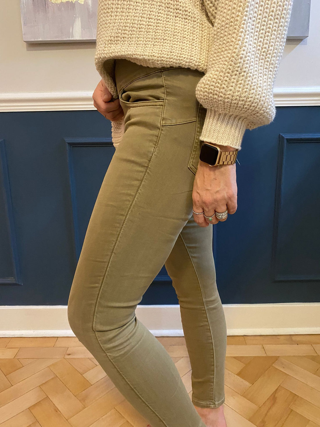 The Jade Jeans in soft khaki