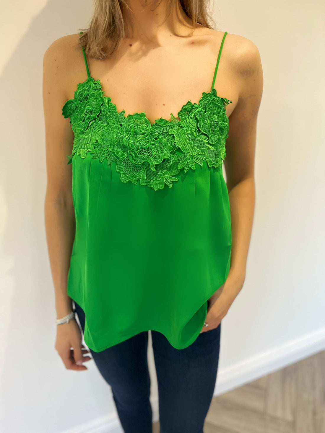 The Cassie Cami in green