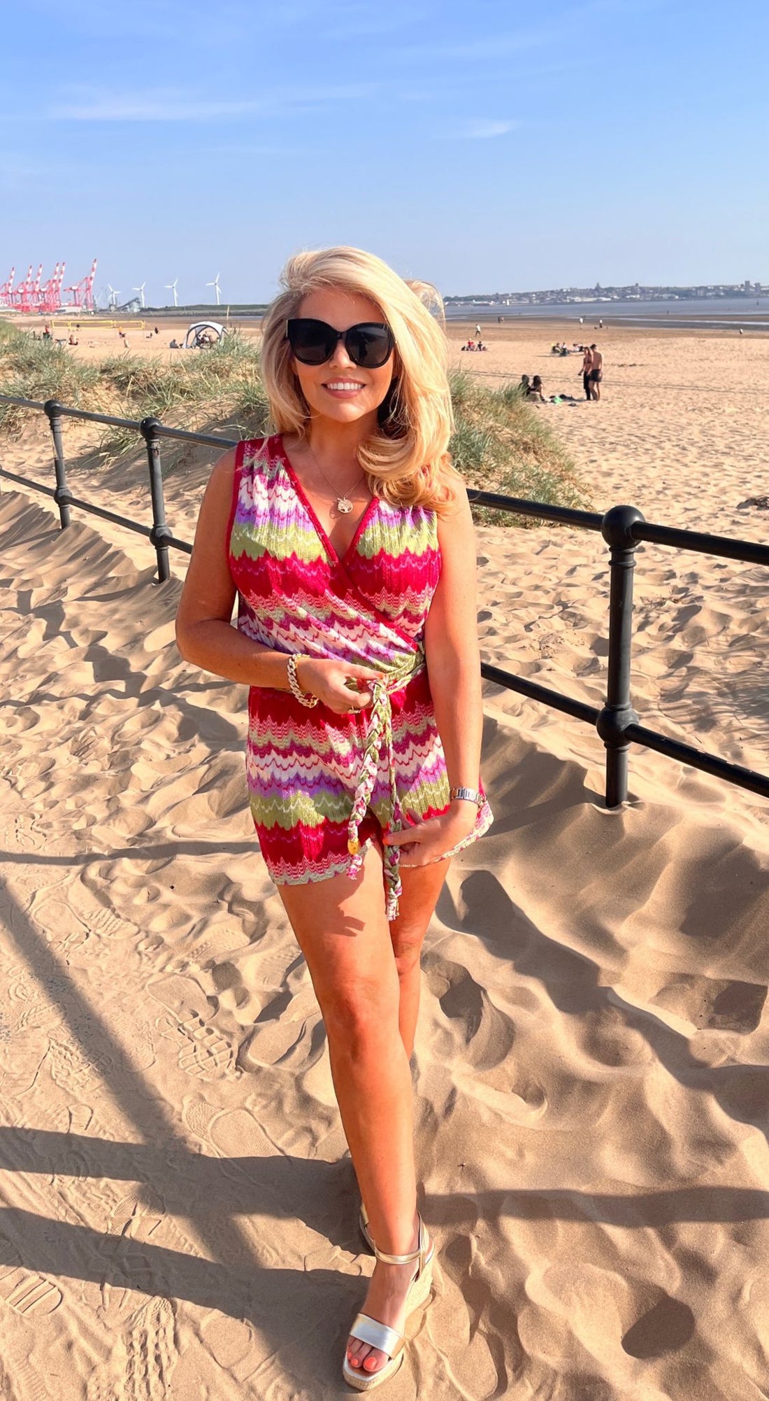 The Leanne Campbell ‘Garcia’ zig zag belted playsuit