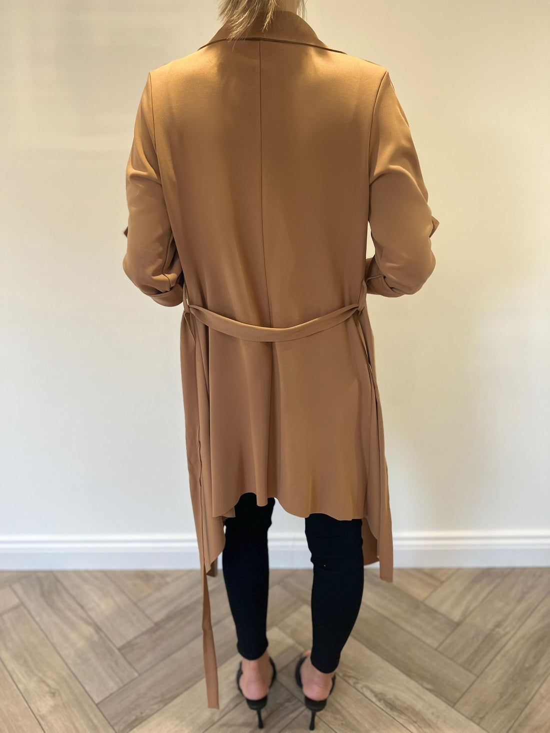 Tara trench duster coat in camel